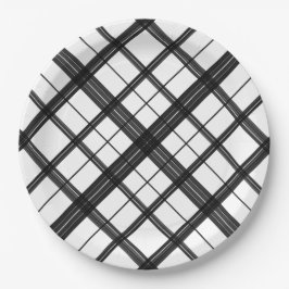 Prato De Papel Xadrez preta (angular) nº 2