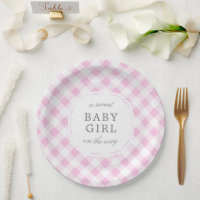 Xadrez Rosa Pálido Gingham, doce Menina