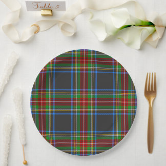 Prato De Papel Xadrez Stewart Stuart Black Clan Tartan