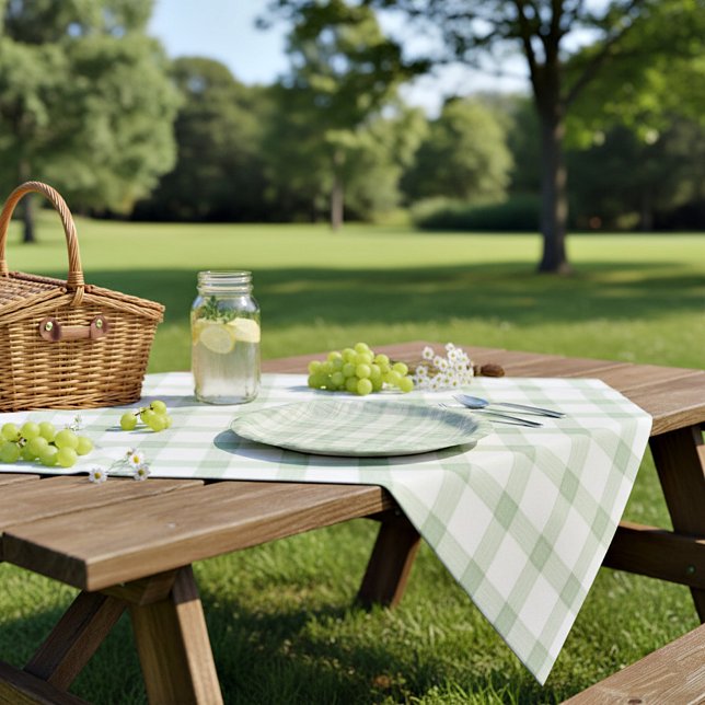 Prato De Papel Xadrez verde de sábado claro (Criador carregado)