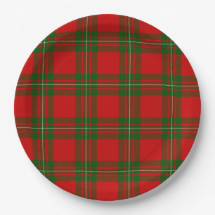 Prato De Papel Xadrez verde-vermelha MacGregor tartan