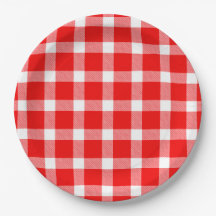 Xadrez Vermelho Branco de Búfalo Festa Clássica de