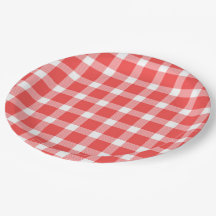 Xadrez Vermelho Branco de Búfalo Festa Clássica de