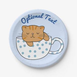 Prato De Papel Xícara de Gato-Feine Estilo Kawaii