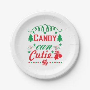 Prato De Papel Xmas Art Candy Can Cutie