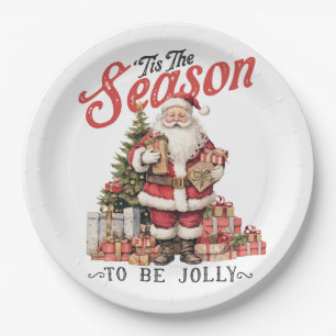 Prato De Papel Xmas Gift Tis The Season