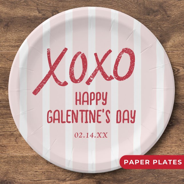 Prato De Papel XOXO Hand Drawn Galentine’s Day Party (Criador carregado)