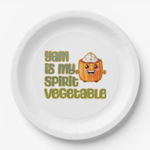 Prato De Papel Yam É Meu Espírito Vegetal Clássico