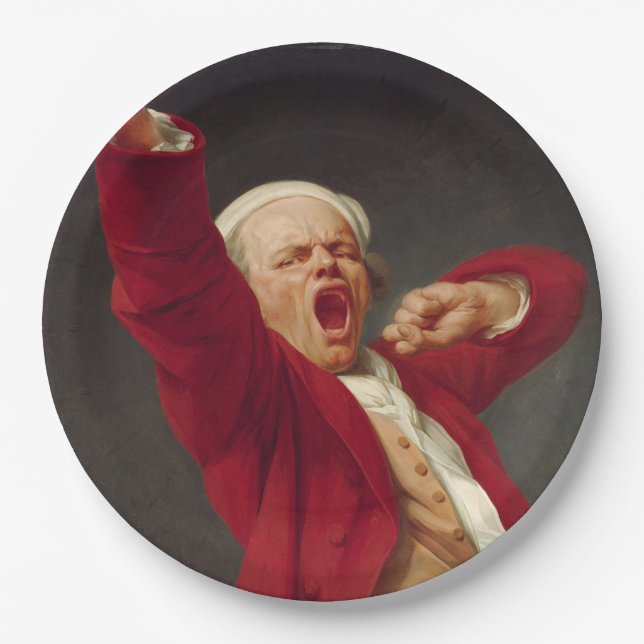 Prato De Papel Yawning Man (autorretrato) (por Joseph Ducreux) (Frente)