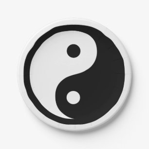 Prato De Papel Yin Yang Papper Plates