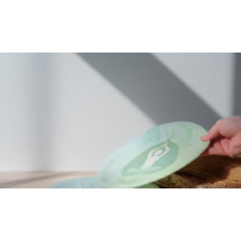 Prato De Papel Yoga Instrutor Studio Meditação Pose Bodhi Leaf