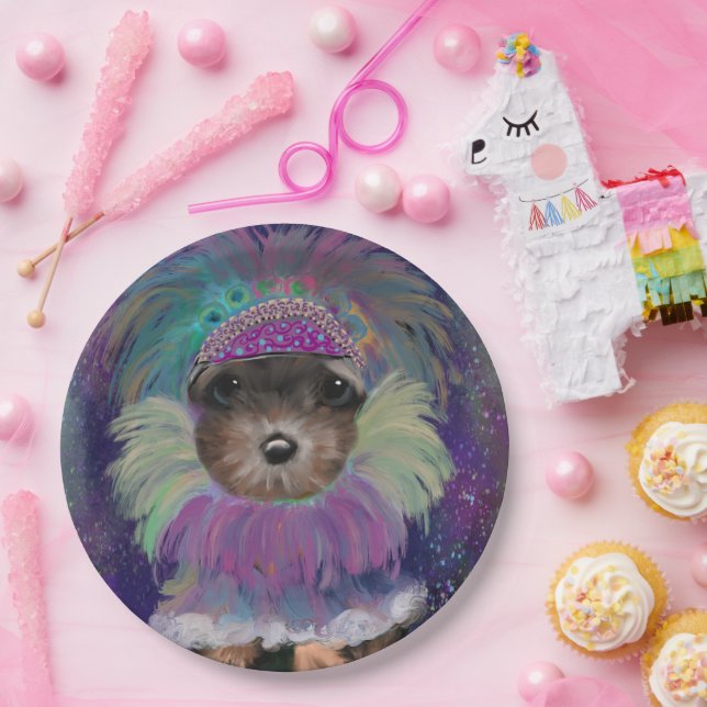 Prato De Papel Yorkie Poo (Festa)