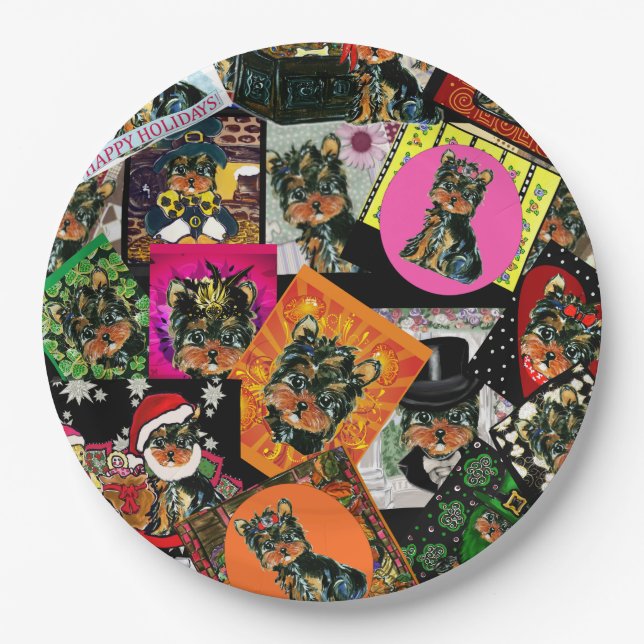 PRATO DE PAPEL YORKIE POO (Frente)