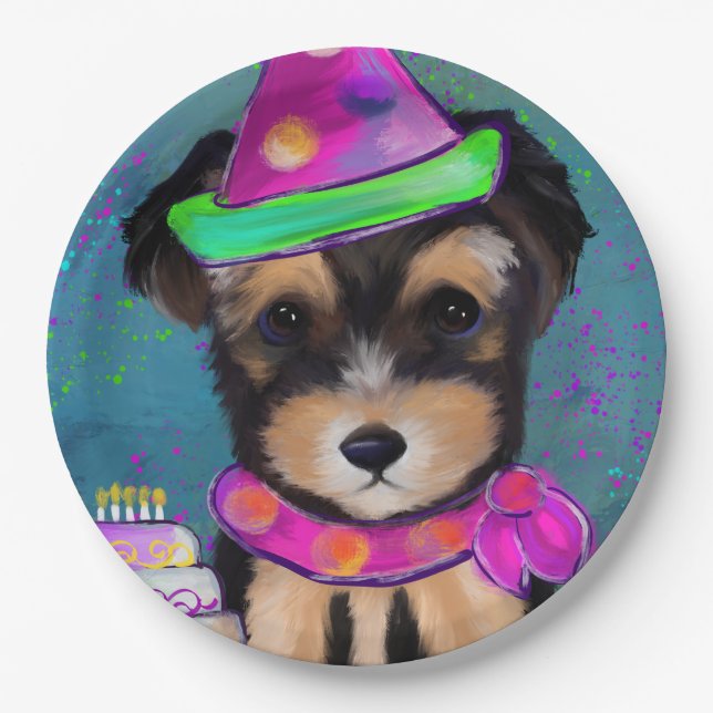 Prato De Papel Yorkie Poo (Frente)