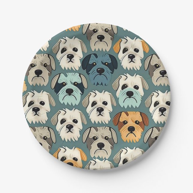 Prato De Papel Yorkshire Terrier Pattern (Frente)