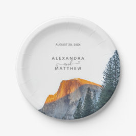 Prato De Papel Yosemite Meia Dome Sunset Wedset Plates