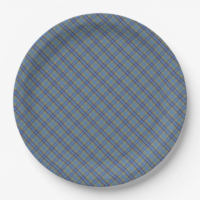 Prato De Papel Yukon Territory Tartan  Paper Plates (Frente)