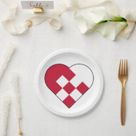 Prato De Papel Yule Hear escandinavo