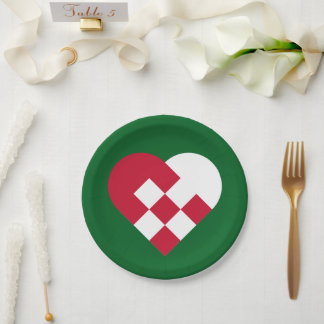 Prato De Papel Yule Hear escandinavo