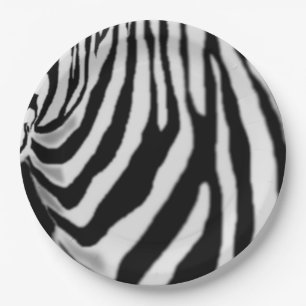 Prato De Papel Zebra Papelão Plates Zebras Striped