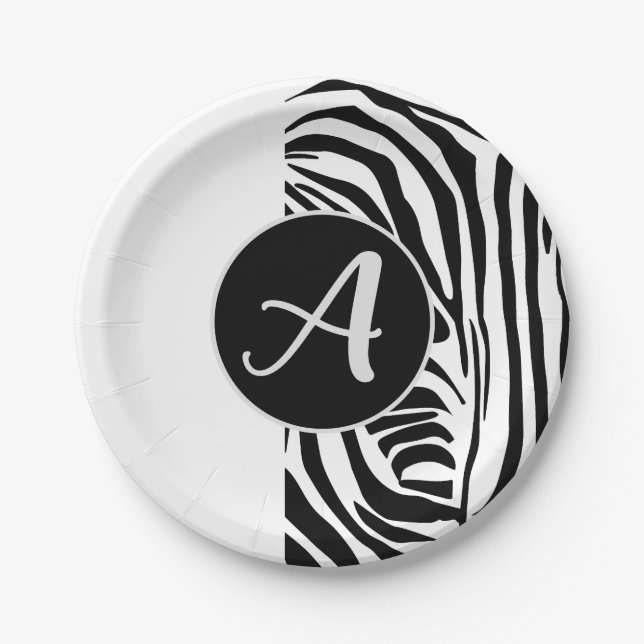 Prato De Papel Zebra Pattern (Frente)