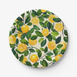 Prato De Papel "Zesty Lemon Paper Plates"