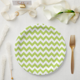 Prato De Papel Zigzag Verde, Chevron Verde, Padrão Geométrico