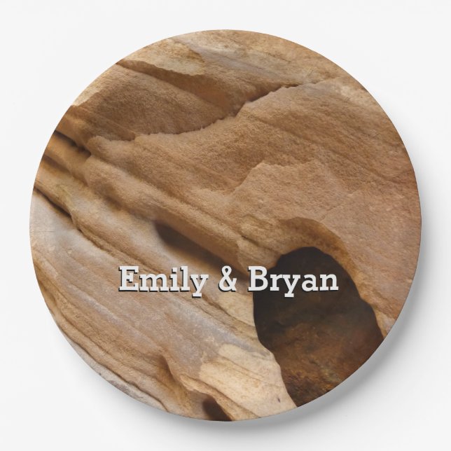 Prato De Papel Zion Canyon Wall I Abstrato Natureza Fotografia (Frente)