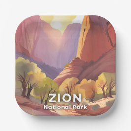Prato De Papel Zion National Park | Travel Watercolor