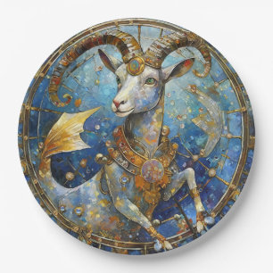 Prato De Papel Zodiac - Capricórnio, Caprino do Mar
