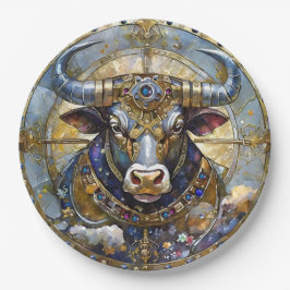 Prato De Papel Zodiac - Taurus The Bull