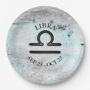 Prato De Papel Zodíaco da astrologia do Libra do sinal do