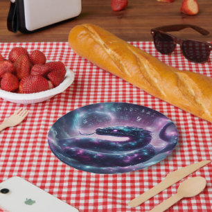 Prato De Papel Zodíaco da Galáxia da Serpente Cósmica Astrologia