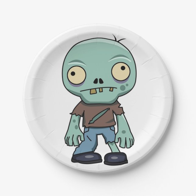 Prato De Papel Zombie (Frente)