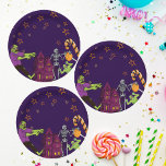 Prato De Papel Zombie Birthday Kids Party Paper Play<br><div class="desc">Transforme seu aniversário em uma comemoração inesquecível para você e seus hóspedes com este design animado e colorido que apresenta zombies,  múmias,  cemitérios,  doces e muito mais. Personalize facilmente com seus detalhes,  e você está pronto para ir. Aproveite sua festa de aniversário</div>