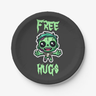 Prato De Papel Zombie engraçado