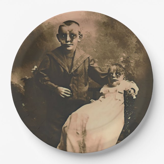 Prato De Papel Zombie Siblings (Frente)