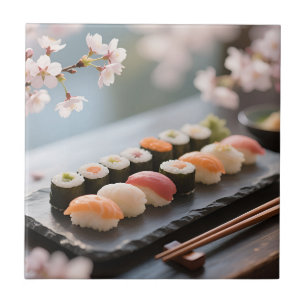 Prato de Sushi Flor de Cerejeira