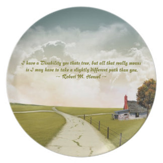 Prato Placa da consciência da inabilidade