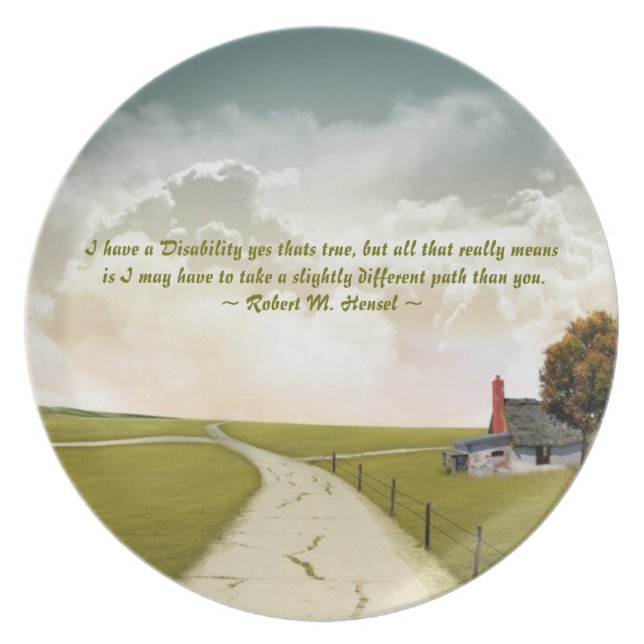 Prato Placa da consciência da inabilidade (Frente)