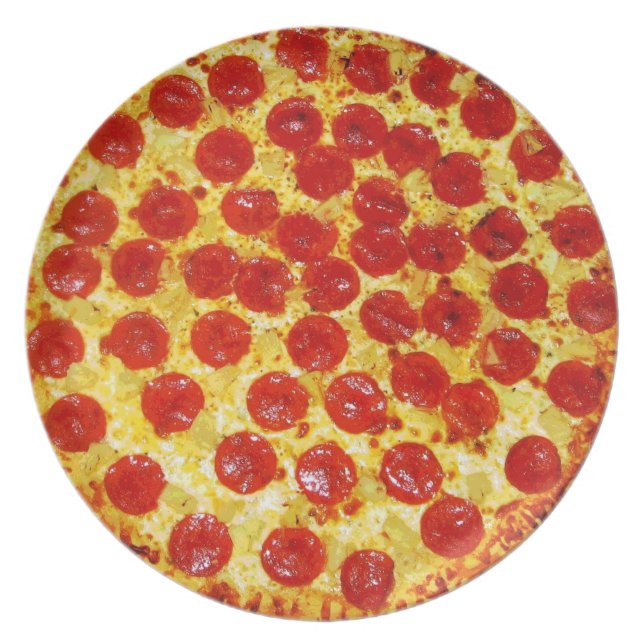 Prato Placa da pizza de Pepperoni (Frente)