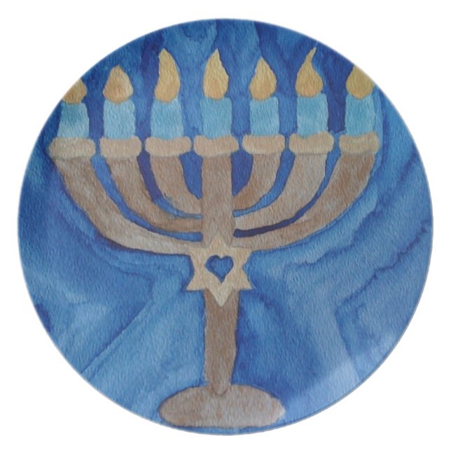 PRATO PLACA DE HANUKKAH (Frente)