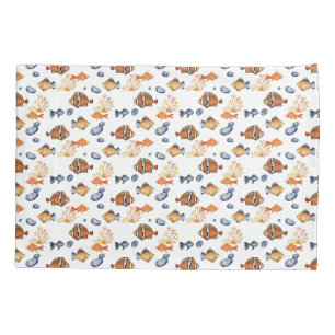 Prato Tropical de Peixes Azul Laranja Branco