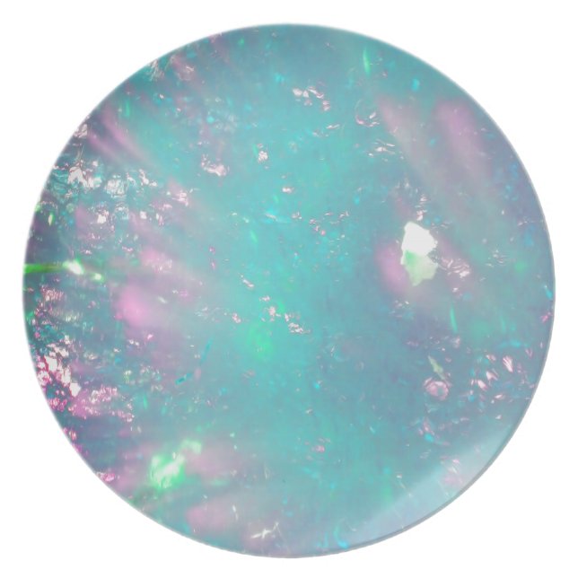 Prato turquesa com uma sugestão do rosa (Frente)