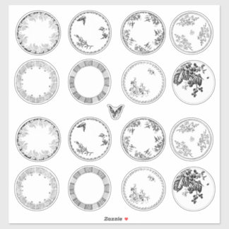 Pratos Antiqueados Franceses | Etiquetas pretas