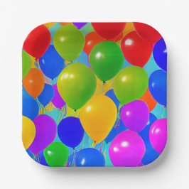 Pratos de aniversário com Design de balão