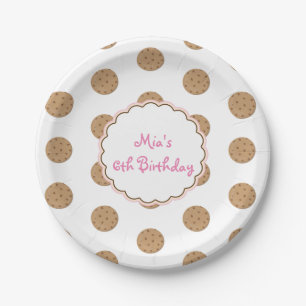 Pratos de Aniversário Meninas Biscoito de Chocolat