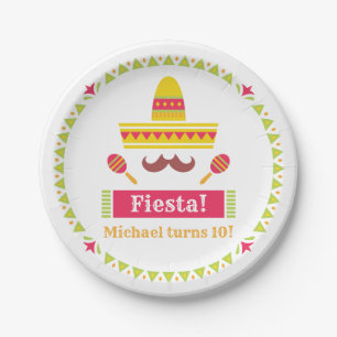 Pratos de Aniversário Sombrero Bigode Maracas Fest