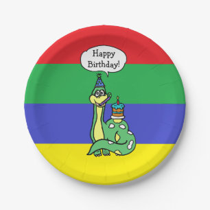 Pratos de Aniversário Temáticos de Dinossauro