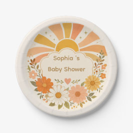 Pratos de Chuveiro de Bebê Retro Sunshine | Ensola